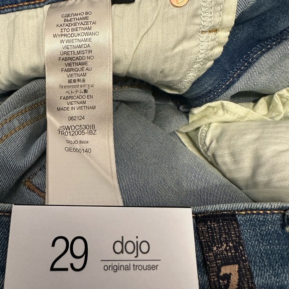 7 For All Mankind Dojo Original Trouser Jeans Ibiza Wash Size 29 NWT - Picture 5 of 8